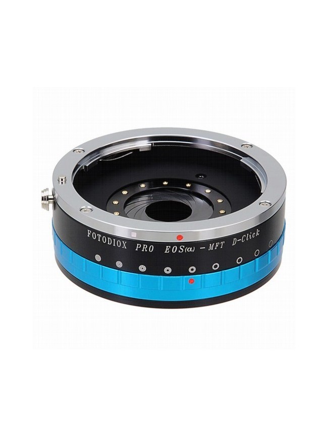 Fotodiox Pro Adapter per obiettivi EF su videocamere MFT con anello diaframmi ad apertura continua